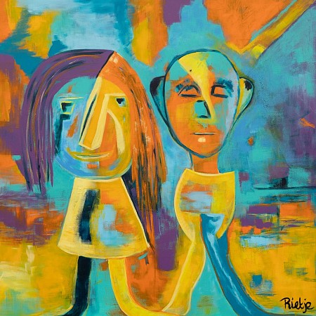 Blij met het kind in Mij geschilderd door RietjeArt