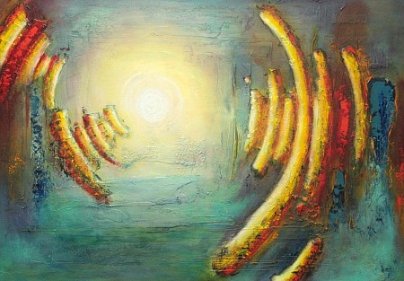 Daybreak after a sleepless night geschilderd door Herold Boertjens