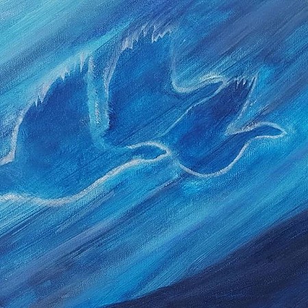 Geese geschilderd door De Kunst van Verwerking