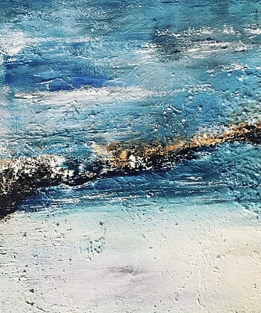 Driftwood in seattle pacific north west geschilderd door Gemstones-Art